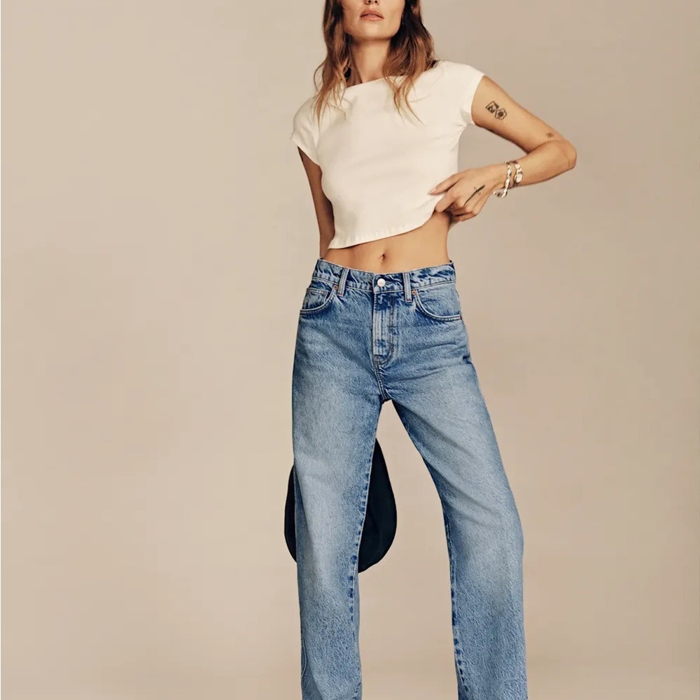 Reformation Val 90s Mid Rise Straight Jeans